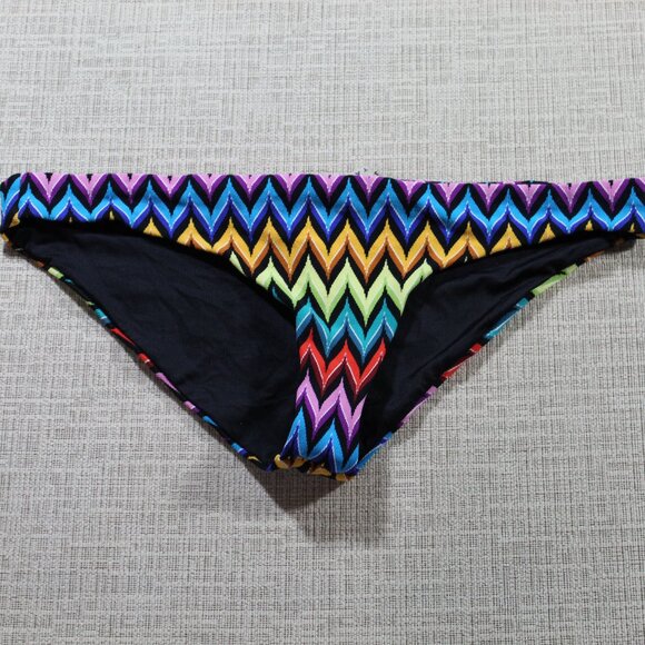 NWOT Vitamin A Vibrant Zig Zag Patterned Bikini Bottom - Picture 1 of 5